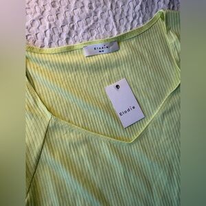 Elodie Light Green Ribbed Top